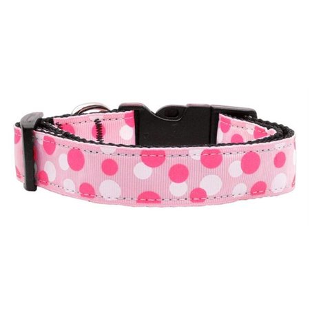 UNCONDITIONAL LOVE Confetti Dots Nylon Collar Light Pink Large UN742402